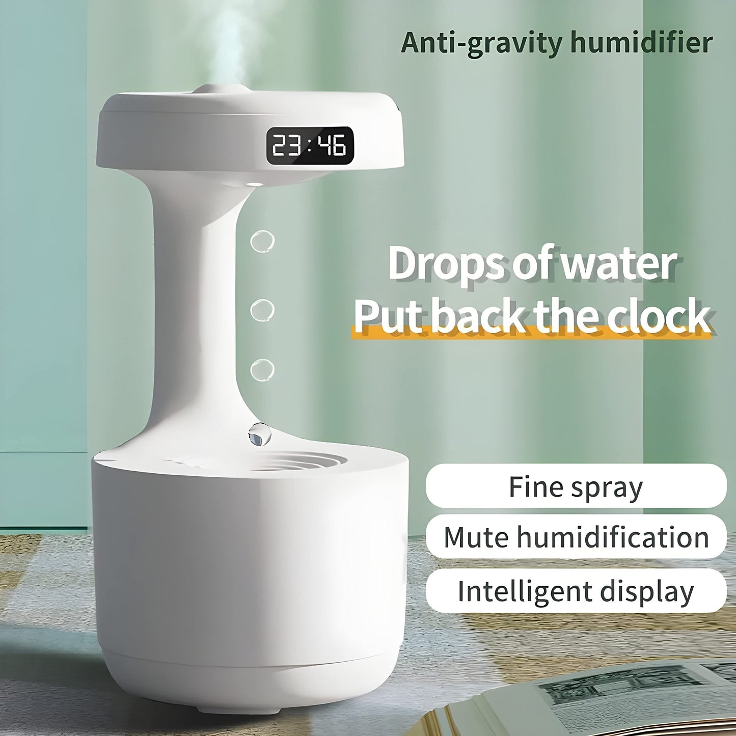 Anti-Gravity Water Droplet Humidifier