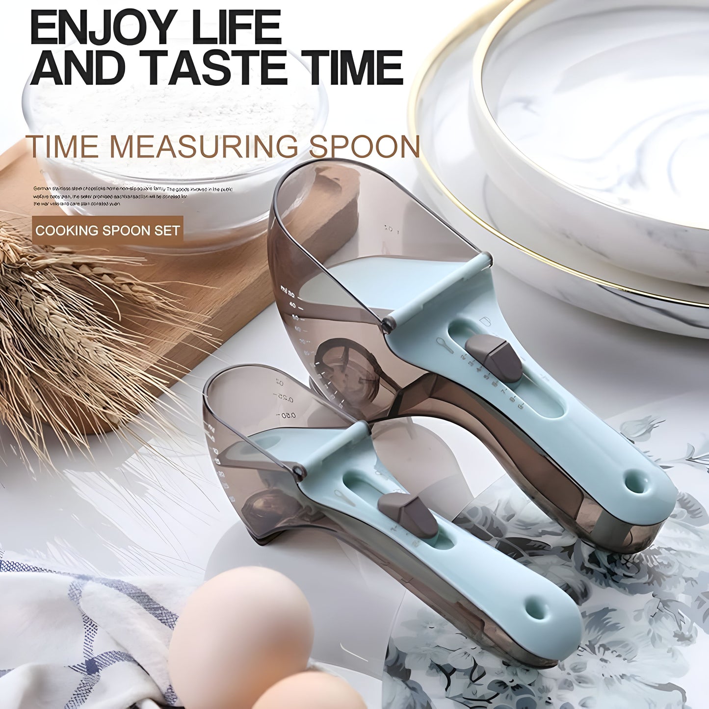 NestNova All in 1 Adjustable Liquid and Solid Foam Measuring Spoon Cup