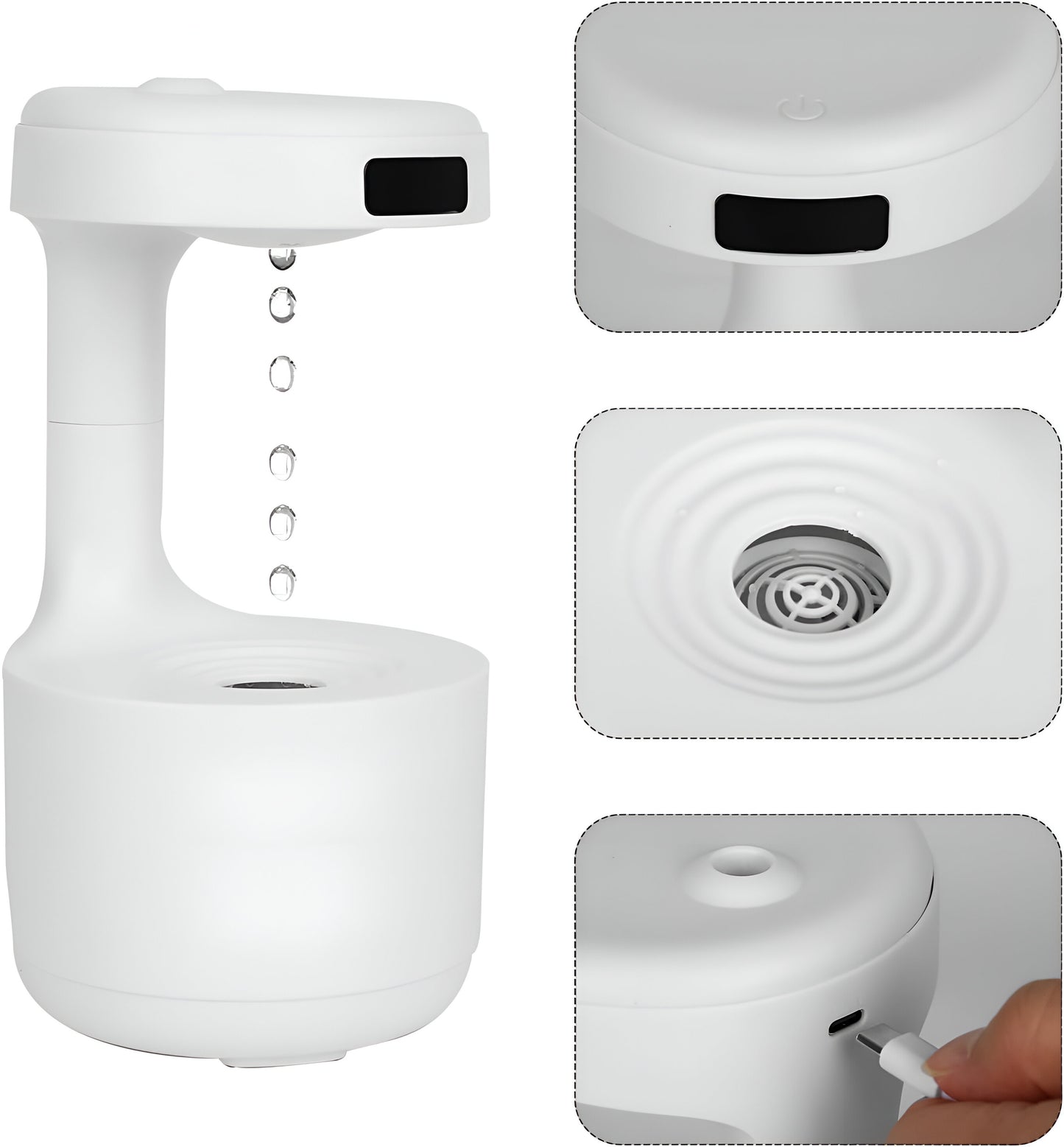 Anti-Gravity Water Droplet Humidifier